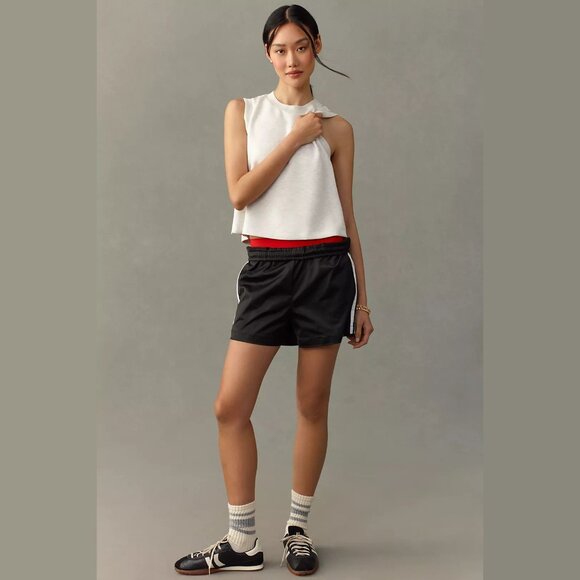 NEW Varley - Sizes S, M Women's Shea High-Neck Crop Tank Top - Ivory Marl - Picture 3 of 4